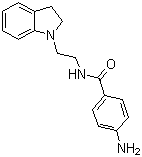4-Amino-N-[2-(2,3-dihydro-1H-indol-1-yl)ethyl]benzamide molecular structure (CAS 50-68-0)