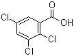 结构式 CAS# 50-73-7, 2,3,5-三氯苯甲酸
