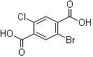 2-Bromo-5-chloro-1,4-benzenedicarboxylic acid molecular structure (CAS 500550-60-7)