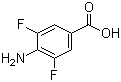 结构式 CAS# 500577-99-1, 4-氨基-3,5-二氟苯甲酸