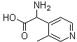 alpha-Amino-3-methyl-4-pyridineacetic acid molecular structure (CAS 500755-89-5)
