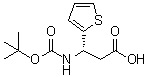 structure of CAS# 500770-66-1, (betaS)-beta-[[(1,1-Dimethylethoxy)carbonyl]amino]-2-thiophenepropanoic acid