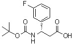 structure of CAS# 500770-72-9, (betaS)-beta-[[(1,1-Dimethylethoxy)carbonyl]amino]-3-fluorobenzenepropanoic acid