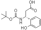 结构式 CAS# 500788-88-5, (betaR)-beta-[[叔丁氧羰基]氨基]-2-羟基苯丙酸