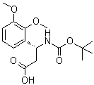 structure of CAS# 500788-92-1, (betaR)-beta-[[(1,1-Dimethylethoxy)carbonyl]amino]-2,3-dimethoxybenzenepropanoic acid