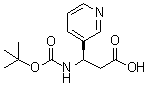 (betaR)-beta-[[(1,1-Dimethylethoxy)carbonyl]amino]-3-pyridinepropanoic acid molecular structure (CAS 500788-96-5)