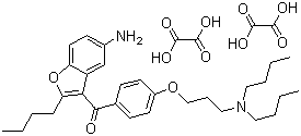 (5-Amino-2-butyl-3-benzofuranyl)[4-[3-(dibutylamino)propoxy]phenyl]-methanone ethanedioate molecular structure (CAS 500791-70-8)