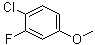 4-氯-3-氟苯甲醚分子结构 (CAS 501-29-1)