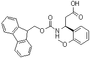 结构式 CAS# 501015-28-7, (betaS)-beta-[[(9H-芴-9-基甲氧基)羰基]氨基]-2-甲氧基苯丙酸