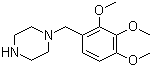 structure of CAS# 5011-34-7, Trimetazidine;1-[(2,3,4-Trimethoxyphenyl)methyl]piperazine