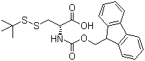 structure of CAS# 501326-55-2, Fmoc-S-tert-butylthio-D-cysteine;Fmoc-D-Cys(stbu)-OH