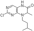 2-Chloro-7,8-dihydro-7-methyl-8-(3-methylbutyl)-6(5H)-pteridinone molecular structure (CAS 501439-14-1)