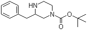 结构式 CAS# 502649-29-8, N-1-Boc-3-苄基哌嗪; 3-苄基哌嗪-1-羧酸叔丁酯