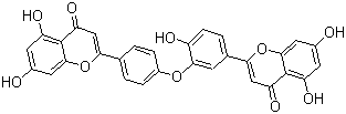 structure of CAS# 50276-96-5, Ochinaflavone;2-[4-[5-(5,7-Dihydroxy-4-oxo-4H-1-benzopyran-2-yl)-2-hydroxyphenoxy]phenyl]-5,7-dihydroxy-4H-1-benzopyran-4-one