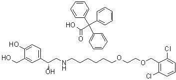 Vilanterol trifenatate molecular structure (CAS 503070-58-4)