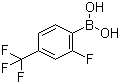 结构式 CAS# 503309-11-3, 2-氟-4-三氟甲基苯硼酸