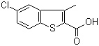 5-氯-3-甲基-1-苯并噻吩-2-甲酸分子结构 (CAS 50451-84-8)