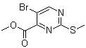 5-Bromo-2-(methylsulfanyl)pyrimidine-4-carboxylic acid methyl ester molecular structure (CAS 50593-91-4)