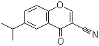 结构式 CAS# 50743-32-3, 6-异丙基-4-氧代-4H-1-苯并吡喃-3-甲腈
