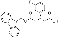 结构式 CAS# 507472-14-2, (betaS)-beta-[[(9H-芴-9-基甲氧基)羰基]氨基]-3-氟苯丙酸