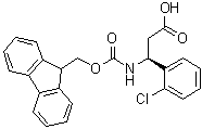 结构式 CAS# 507472-15-3, (betaS)-2-氯-beta-[[(9H-芴-9-基甲氧基)羰基]氨基]苯丙酸