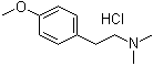 N,N-Dimethyl-4-methoxyphenethylamine hydrochloride molecular structure (CAS 50822-98-5)