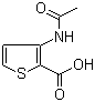 结构式 CAS# 50901-18-3, 3-(乙酰氨基)噻吩-2-羧酸