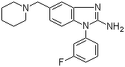 1-(3-Fluorophenyl)-5-[(piperidin-1-yl)methyl]-1H-benzimidazol-2-amine molecular structure (CAS 509093-98-5)