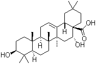 structure of CAS# 510-30-5, Echinocystic acid;(3beta,16alpha)-3,16-Dihydroxy-Olean-12-en-28-oic acid
