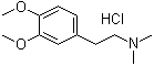 3,4-Dimethoxy-N,N-dimethylbenzeneethanamine hydrochloride molecular structure (CAS 51012-67-0)