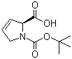 structure of CAS# 51154-06-4, (S)-1-(tert-Butoxycarbonyl)-2,5-dihydro-1H-pyrrole-2-carboxylic acid;Boc-3,4-Dehydro-Pro-OH