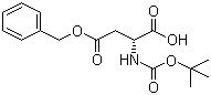structure of CAS# 51186-58-4, Boc-D-aspartic acid 4-benzyl ester;Boc-D-Asp(OBzl)-OH