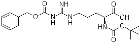 structure of CAS# 51219-18-2, N-Boc-N'-Cbz-L-arginine;Boc-Arg(Z)-OH