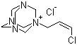 结构式 CAS# 51229-78-8, 1-(3-氯烯丙基)-3,5,7-三氮杂-1-氮鎓金刚烷氯化物