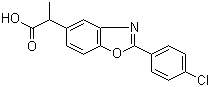 Benoxaprofen molecular structure (CAS 51234-28-7)