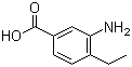 3-氨基-4-乙基苯甲酸分子结构 (CAS 5129-23-7)