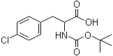 结构式 CAS# 51301-86-1, N-(叔丁氧羰基)-4-氯-DL-苯丙氨酸