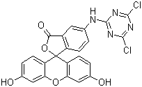 5-(4,6-Dichlorotriazinyl)aminofluorescein molecular structure (CAS 51306-35-5)