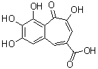 2,3,4,6-四羟基-5-氧代-5H-苯并环庚烯-8-羧酸分子结构 (CAS 5146-12-3)