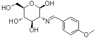 2-Deoxy-2-[[(4-methoxyphenyl)methylene]amino]-beta-D-glucopyranose molecular structure (CAS 51471-40-0)