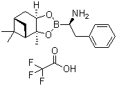 (3aS,4S,6S,7aR)-Hexahydro-3a,5,5-trimethyl-alpha-(phenylmethyl)-4,6-methano-1,3,2-benzodioxaborole-2-methanamine trifluoroacetate molecular structure (CAS 514820-49-6)