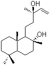 结构式 CAS# 515-03-7, 香紫苏醇; (1R,2R,8aS)-十氢-1-(3-羟基-3-甲基-4-戊烯基)-2,5,5,8a-四甲基-2-萘醇