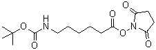 structure of CAS# 51513-80-5, 6-[[(1,1-Dimethylethoxy)carbonyl]amino]hexanoic acid 2,5-dioxo-1-pyrrolidinyl ester;6-(BOC-amino)caproic acid N-succinimidyl ester