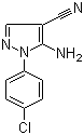 5-Amino-1-(4-chlorophenyl)-1H-pyrazole-4-carbonitrile molecular structure (CAS 51516-67-7)