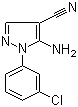结构式 CAS# 51516-68-8, 5-氨基-1-(3-氯苯基)-1H-吡唑-4-甲腈