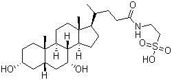 牛磺鹅去氧胆酸分子结构 (CAS 516-35-8)