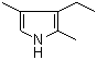 structure of CAS# 517-22-6, 2,4-Dimethyl-3-ethylpyrrole;3-Ethyl-2,4-dimethylpyrrole; 2,4-Dimethyl-3-ethyl-1H-pyrrole