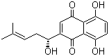 结构式 CAS# 517-89-5, 紫草素; 5,8-二羟基-2-[(1R)-1-羟基-4-甲基戊-3-烯基]萘-1,4-二酮