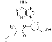 L-Methionine 2'-ester with 3'-deoxyadenosine molecular structure (CAS 51763-61-2)