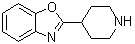 structure of CAS# 51784-03-3, 2-(4-Piperidinyl)-1,3-benzoxazole;2-(Piperidin-4-yl)benzoxazole; 4-(2-Benzoxazolyl)piperidine